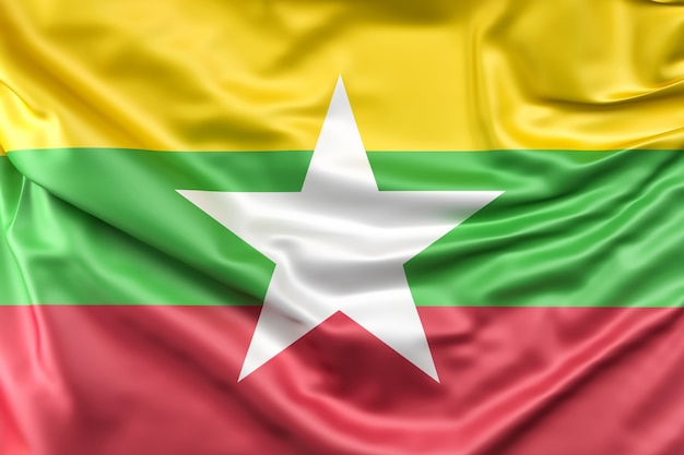 Free photo flag of myanmar