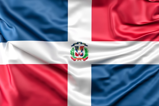Бесплатное фото Флаг доминиканской республики