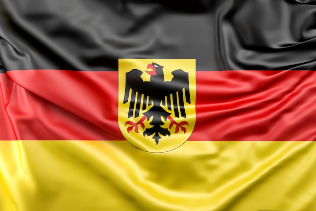 Бесплатное фото Флаг германии с гербом
