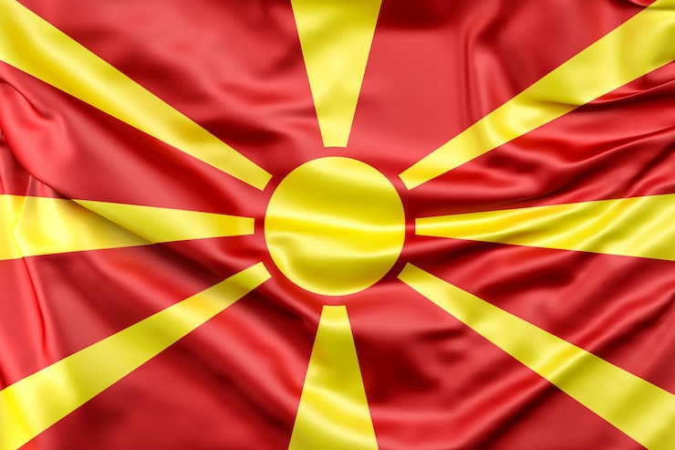 Free Photo flag of republic of macedonia