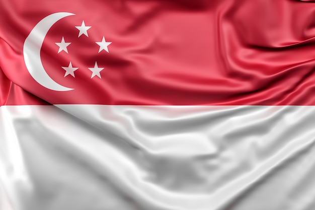 Free photo flag of singapore