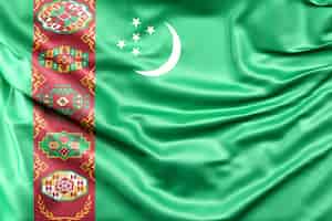 Foto gratuita bandiera del turkmenistan