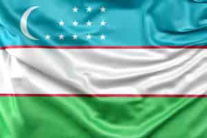 Free photo flag of uzbekistan