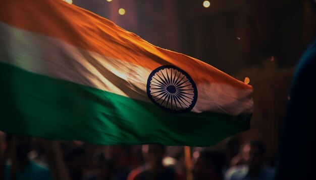 A flag with the word india on it