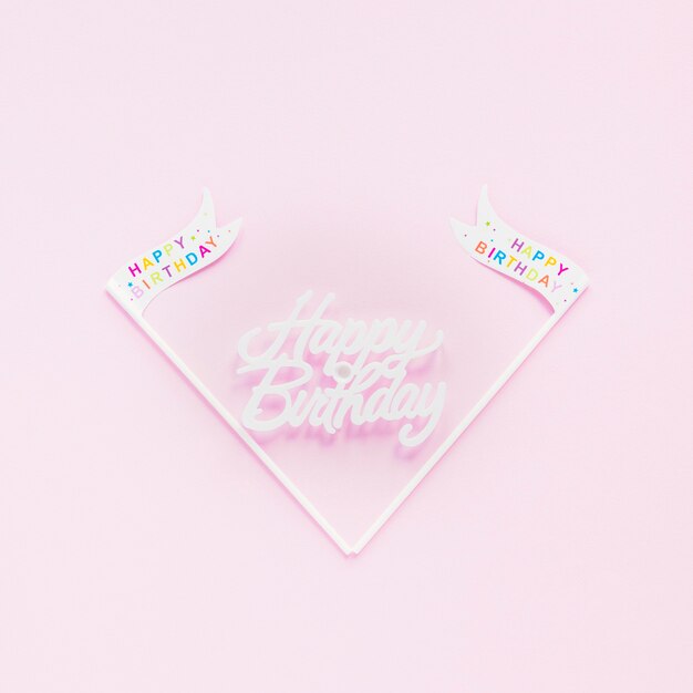 flags near birthday writing