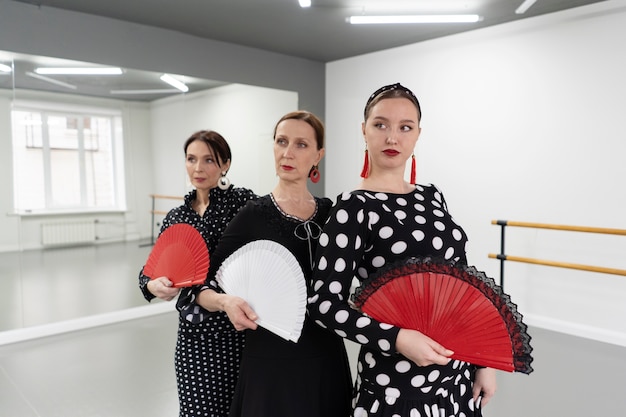 Ballerini di flamenco in studio