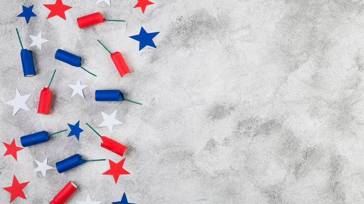 Free Photo flat lay of american independence day accessories