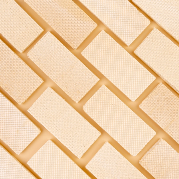 Free photo flat lay of arranged wafers