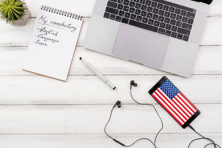 Free Photo flat lay assortment with laptop and notebook
