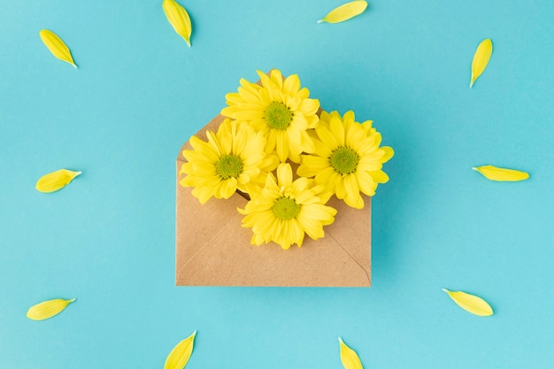 Flat lay beautiful arrangement for mother's day