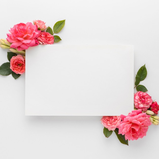 Free photo flat lay of beautiful valentine's day concept