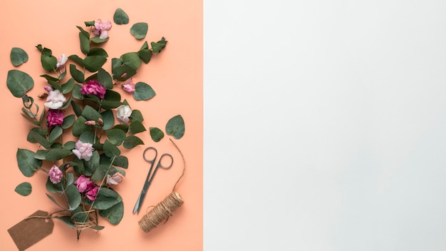 Flat lay of beautiful valentine's day concept