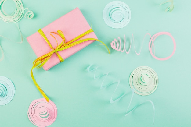 Free photo flat lay birthday composition