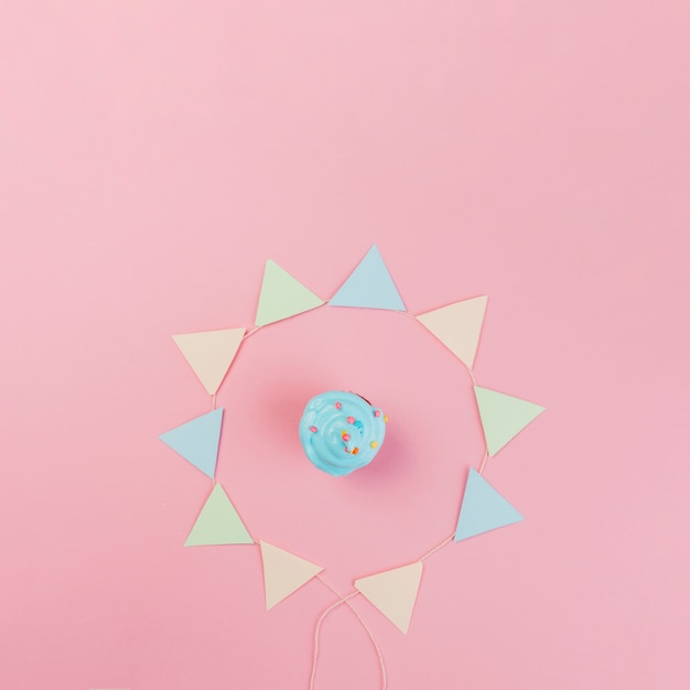 Free photo flat lay birthday composition