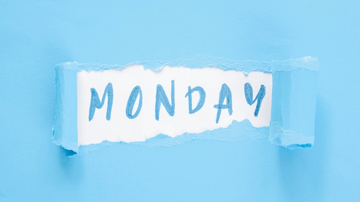 Free Photo flat lay of blue monday concept