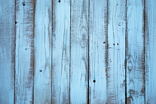平干し青い木の板の背景