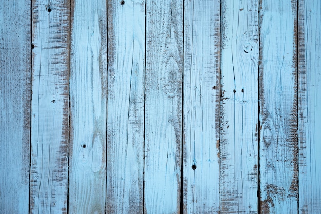Flat lay blue wooden board background