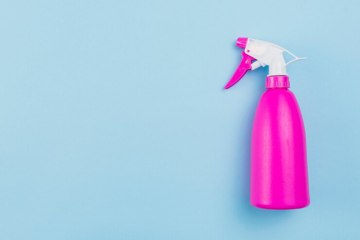 Free Photo flat lay of cleaning products
