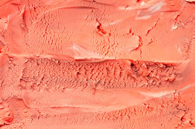 Flat lay colorful ice cream close-up