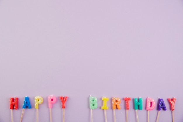 Copyspace와 생일 요소의 평평하다 구성