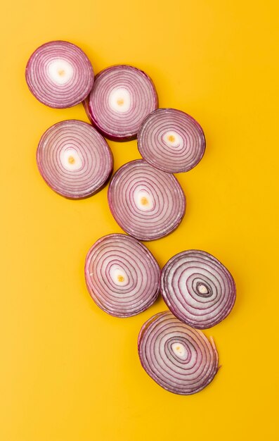 Flat lay composition of healthy vegetarian food