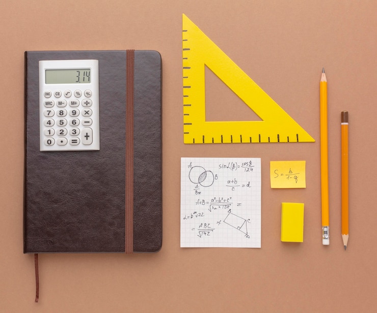 Free Photo flat lay composition of school supplies