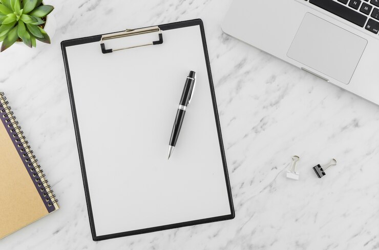 Free Photo flat lay concept of clipboard