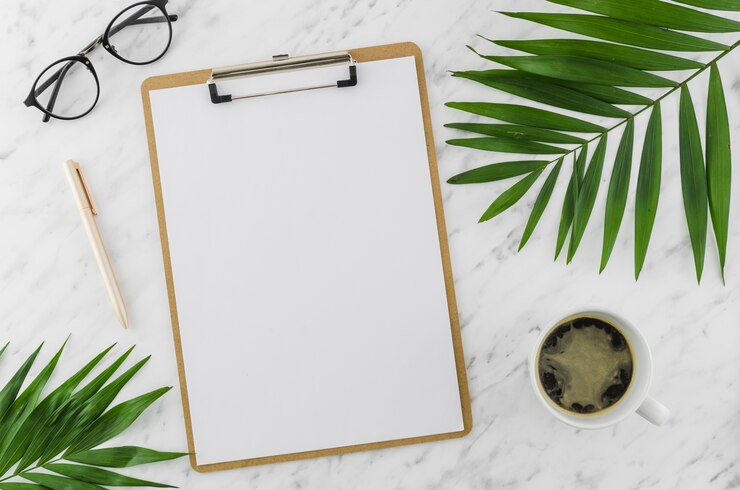 Free Photo flat lay concept of clipboard