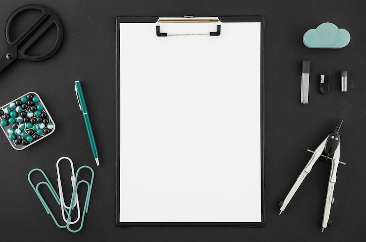 Free Photo flat lay concept of clipboard