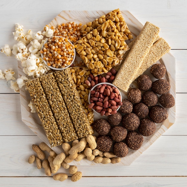 Flat lay of delicious lohri day food