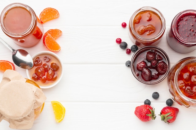 Flat lay dessert assortment