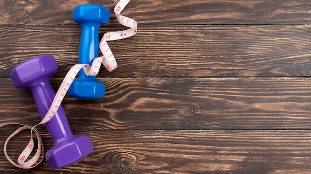 Flat lay dumbbells frame