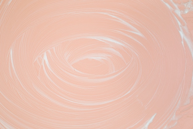 Flat lay foam on pink background