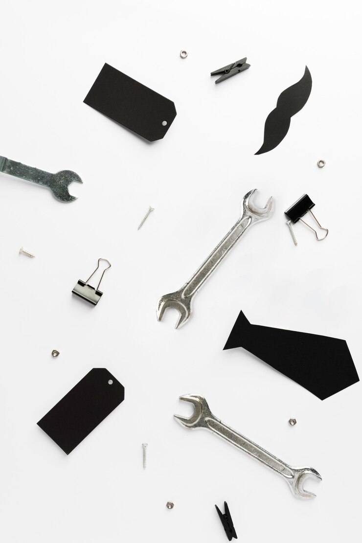 Free Photo flat lay frame with fathers objects