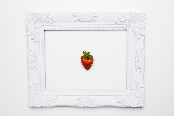 Free Photo flat lay of frame with floral concept