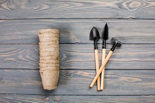 Free photo flat lay gardening composition