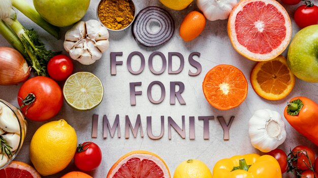 免疫力を高める組成物のためのフラットレイ健康食品