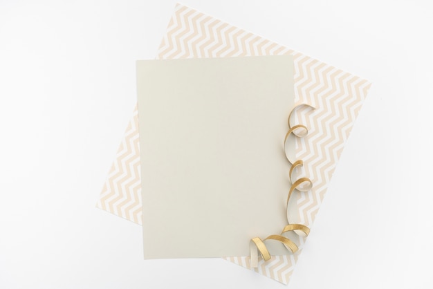 Free photo flat lay mock-up wedding card