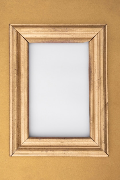 Free photo flat lay mock-up wooden frame