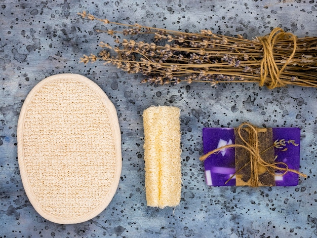 Free photo flat lay of natural herbs