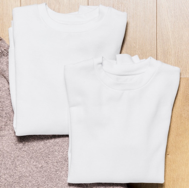 Flat lay packed up white hoodie set