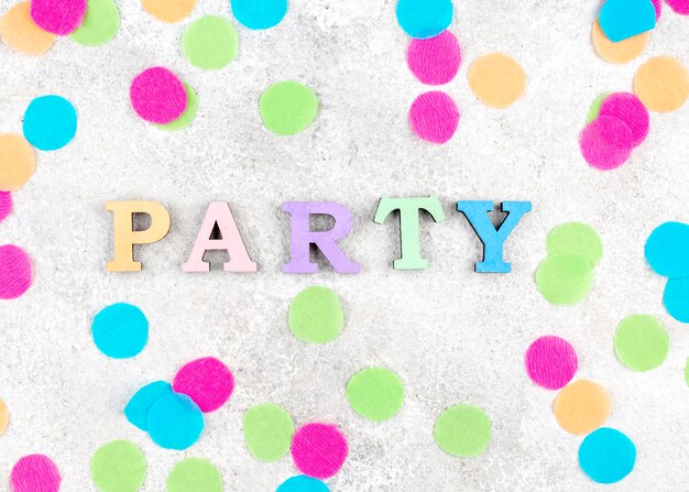 Free Photo flat lay party items assortment