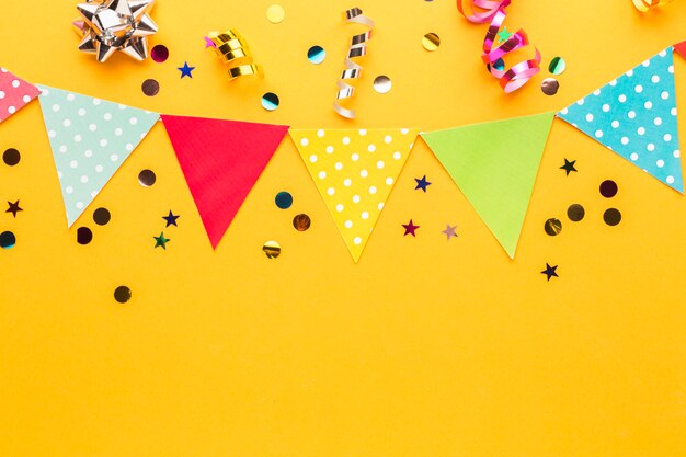 Free Photo flat lay party still life
