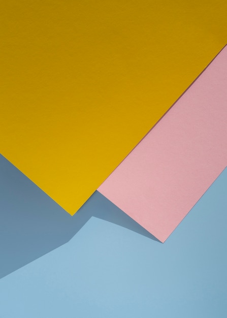 Flat lay polygon paper design