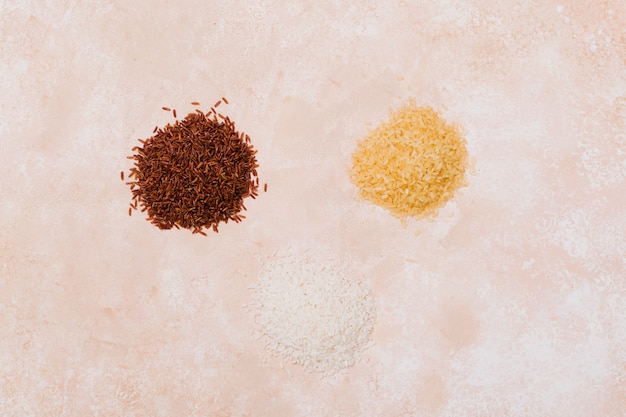 Flat lay rice composition