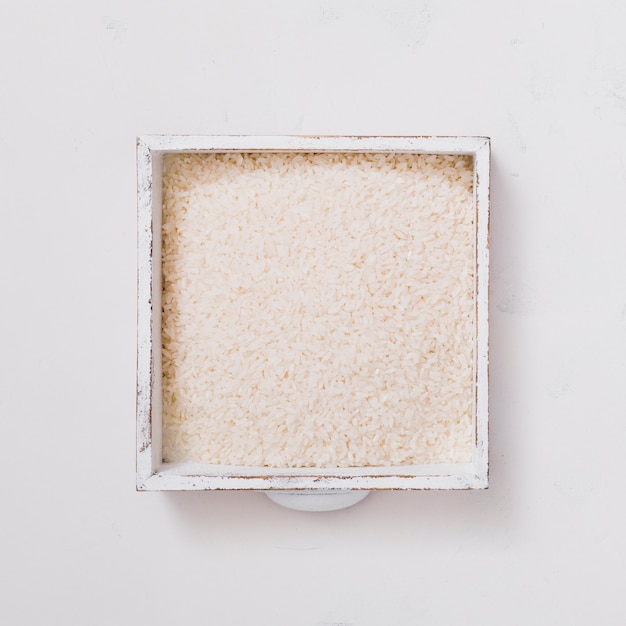 Flat lay rice composition