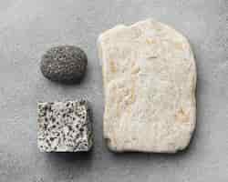 Бесплатное фото Коллекция плоского камня
