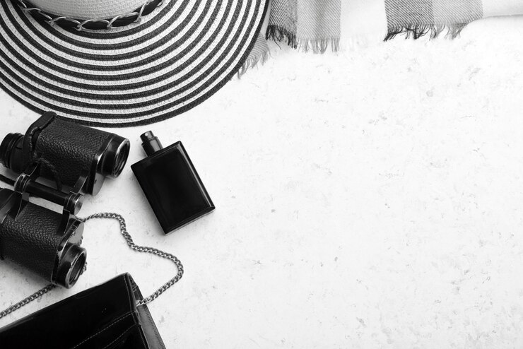 Free Photo flat lay travel items arrangement