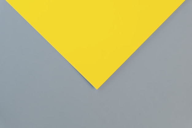 Flat lay in a trendy 2021 new colors. illuminating yellow and ultimate gray. color of the year 2021.