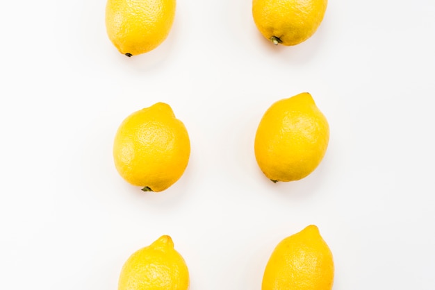 Flat lay of tropical lemons